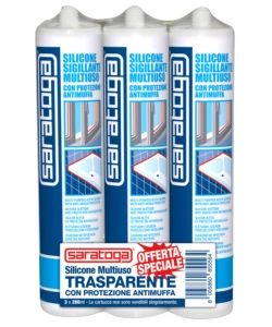 Silicone antimuffa trasparente 280 ml - saratoga.